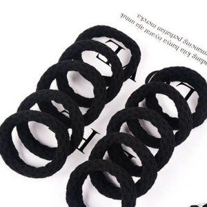 Women's hair tie leather black
